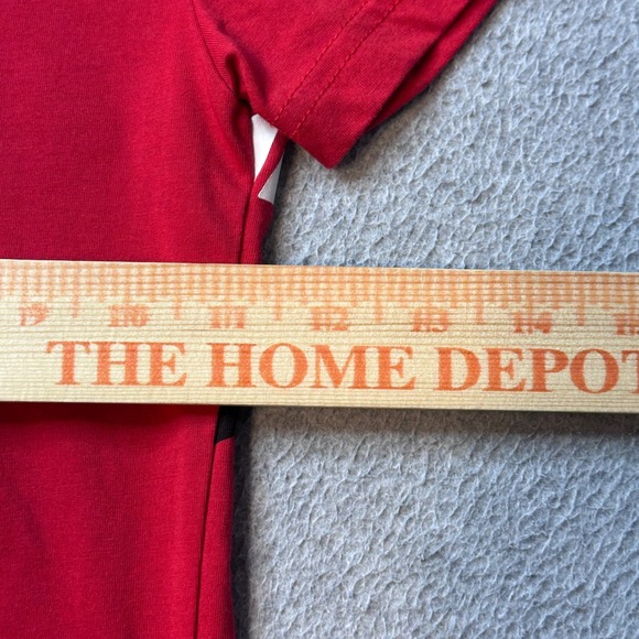 Nike T-Shirt Kids 4-5 Red Double Swoosh Graphic Short Sleeve Cotton Blend Tee - Picture 4 of 6